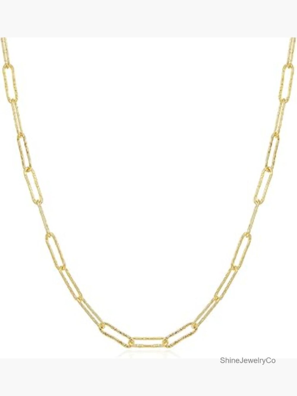 18K Gold Plated Chunky Chain Choker Necklace Y Lariat Minimalist Dainty Jewelry
